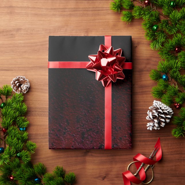 Papel De Presente Red Brown Black Ombre Rust Metal Patina (Presente de Natal)