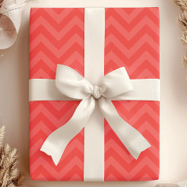 Papel De Presente Red Chevron Zigzag