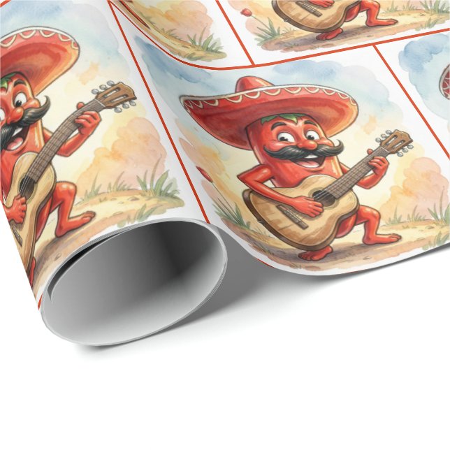 Papel De Presente Red Chili Pepper Guitarist (Ponta do rolo)