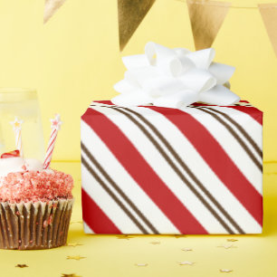 Papel De Presente Red & Chocolate Brown Candy Candy Natal