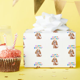 Papel De Presente Red Cocker Spaniel Birthday