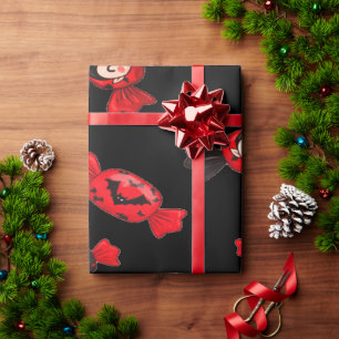 Papel De Presente Red Dracula Candy Para O Halloween