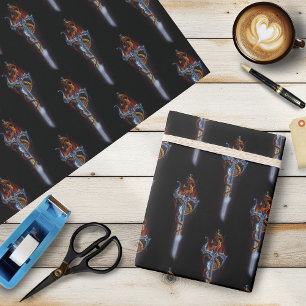 Papel De Presente Red Dragon Sword Fantasy