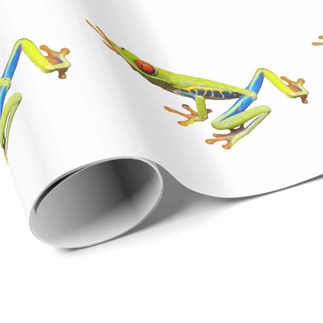 Papel De Presente Red eyed tree frog (Ponta do rolo)