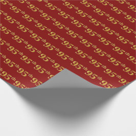 Papel De Presente Red, Faux Dourado 95º (99º-5º) Evento