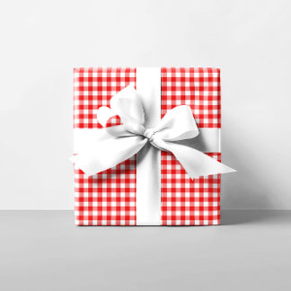 Papel De Presente Red Gingham