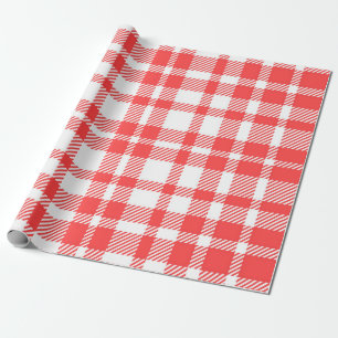 Papel De Presente Red Gingham Pattern