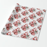 Papel De Presente Red Green Christmas Gnomo Teacup Hearts Gifts Star<br><div class="desc">Conjunto de papel de embrulho de gnomos de Natal vermelho e verde. Gnomo colorido em uma equipe vermelha com corações e estrelas cintilantes de prata.</div>