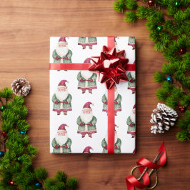Papel De Presente Red Green Christmas Papai Noel