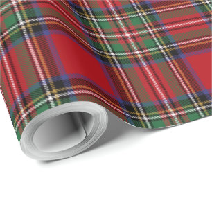 Papel De Presente Red Green Tartan
