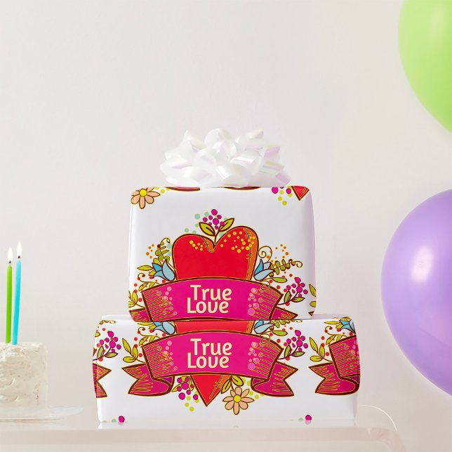 Papel De Presente Red Heart True Love (Criador carregado)