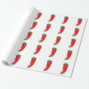 Papel De Presente Red Hot Pepper Diva