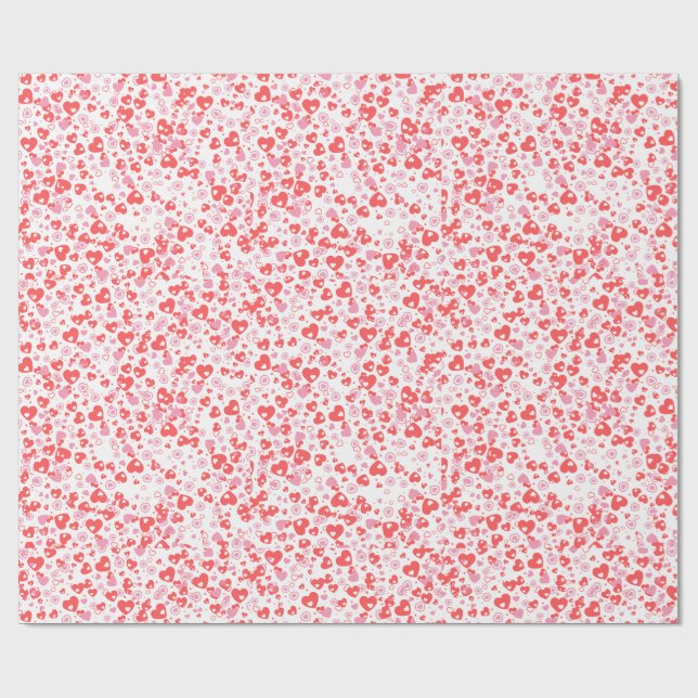Papel De Presente Red Love Hearts – Valentine Collection (Aberto)