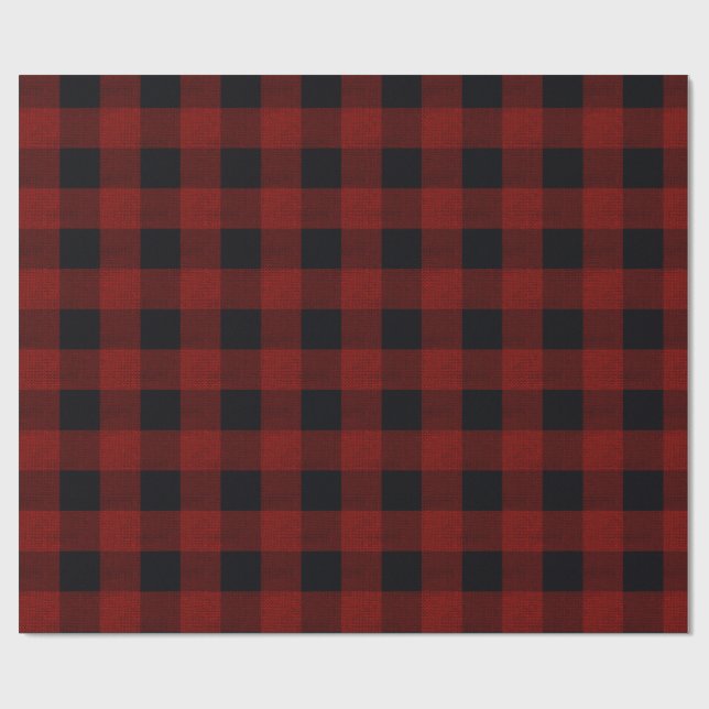 Papel De Presente Red Plaid (Aberto)