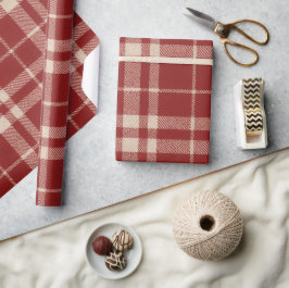 Papel De Presente Red Plaid