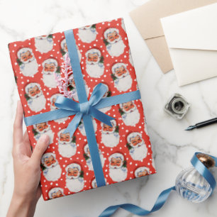 Papel De Presente Red Vintage Victorian Natal Papai Noel