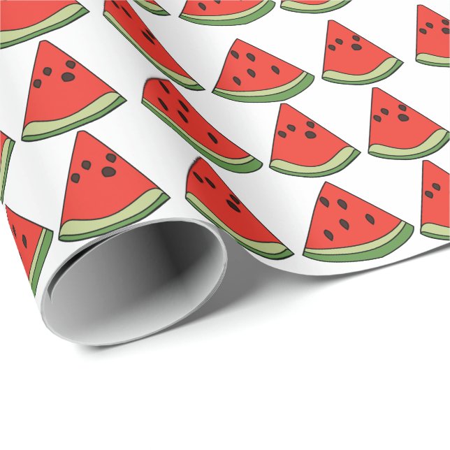 Papel De Presente Red Watermelon Slices  (Ponta do rolo)