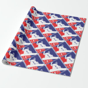 Papel De Presente Red-White-and-Blue-Snow-Boa