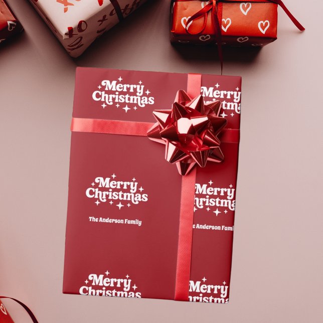 Papel De Presente Red White Felry, favor do Natal (Criador carregado)