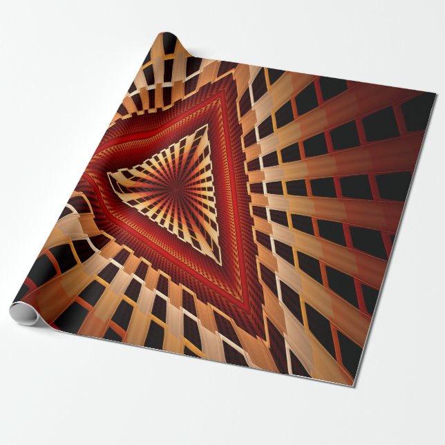 Papel De Presente Rede Moderna de Fantasia 3D em Design Gráfico Frac (Desenrolado)