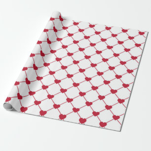 Papel De Presente Redes feitas do presente bonito dos corações do
