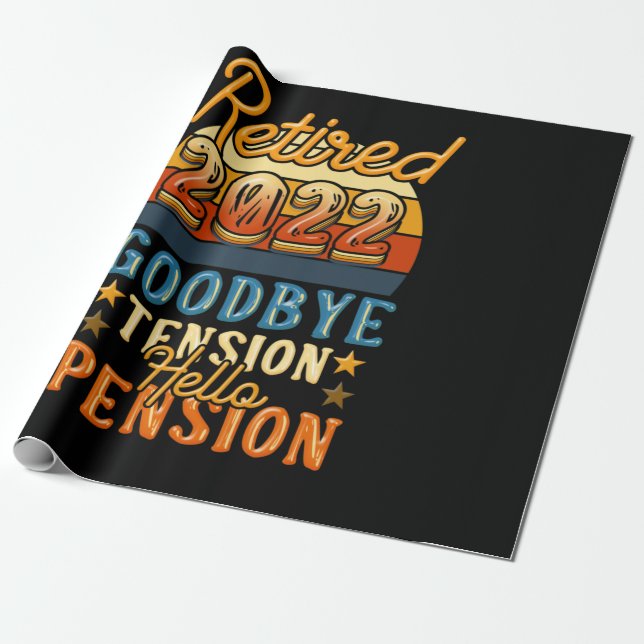 Papel De Presente Reforma Aposentada Adeus Tensão Olá Pensão (Desenrolado)