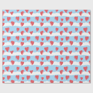 Papel De Presente regalo de cualquier ocasión patrón de corazones
