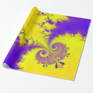 Papel De Presente Regeant 3D Fractal