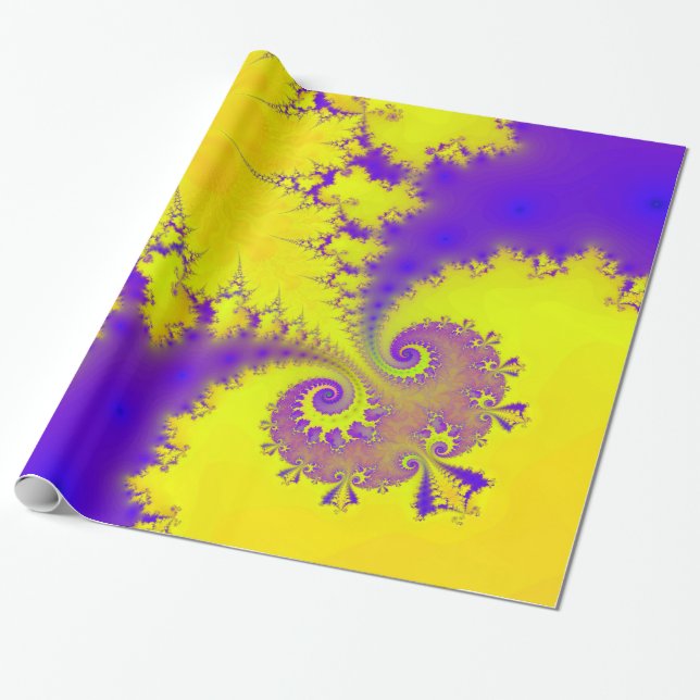Papel De Presente Regeant 3D Fractal (Desenrolado)