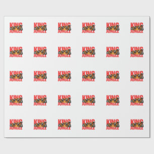Papel De Presente Rei da Selva – Poderoso Design do Tigre Selvagem