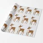 Papel De Presente Reindeer Christmas<br><div class="desc">Papel de revestimento de presente Tyvek de alta qualidade impresso, brilhante, de linho ou muito forte. Feito e impresso nos EUA. Ideal para aniversário, aniversário e presentes de casamento ou presentes de Natal/Feriado.</div>