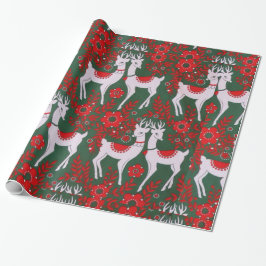 Papel De Presente Reindeer de Natal