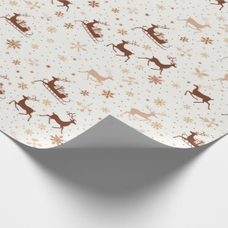Papel De Presente Reindeer Festivo/Natal De Leigh
