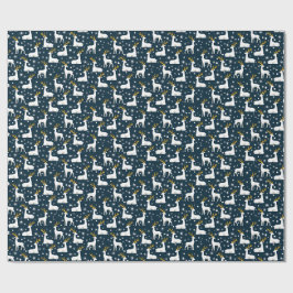 Papel De Presente Reindeer geométrico e Design de inverno das estrel