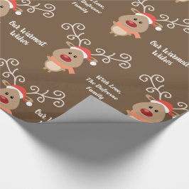 Papel De Presente Reindeer Personalizado e Cute