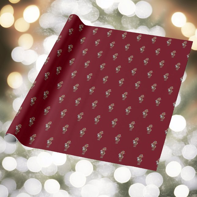 Papel De Presente Reindeer Rider Christmas Elf Wrappaper (Criador carregado)