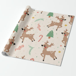 Papel De Presente Reindeer Wrapping Paper