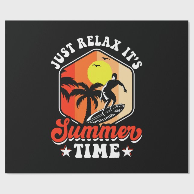 Papel De Presente Relaxe É Hora de Verão (Aberto)
