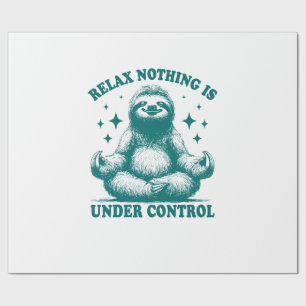 Papel De Presente Relaxe Nada Está Sob Controle Ioga de Preguiça