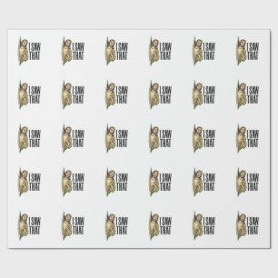 Papel De Presente Religioso Engraçado Eu Vi Aquela Vintage