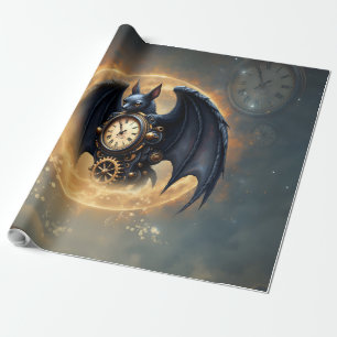 Papel De Presente Relógio ao Luar – Morcego Steampunk