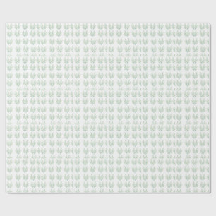 Papel De Presente Relógio Botânico de Folhas de Eucalipto Verde-Ment