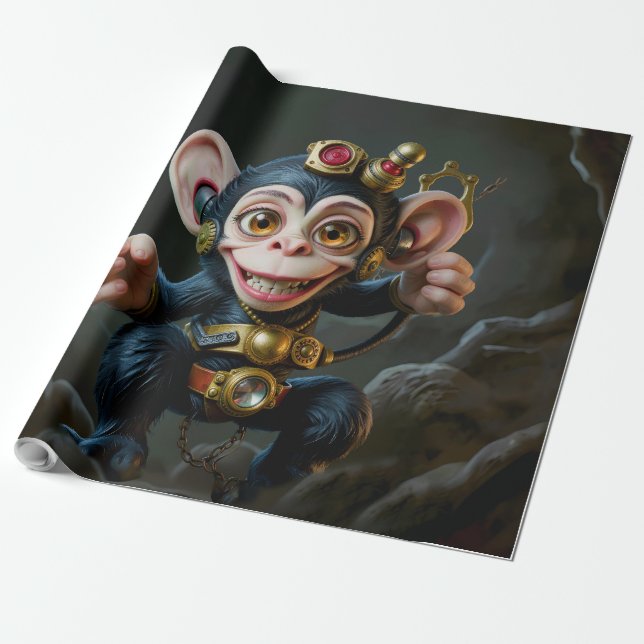 Papel De Presente Relógio Guardião da Caverna – O Macaco Sussurrante (Desenrolado)