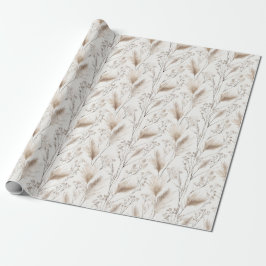 Papel De Presente Relva Marrom Creme Bege da Praia