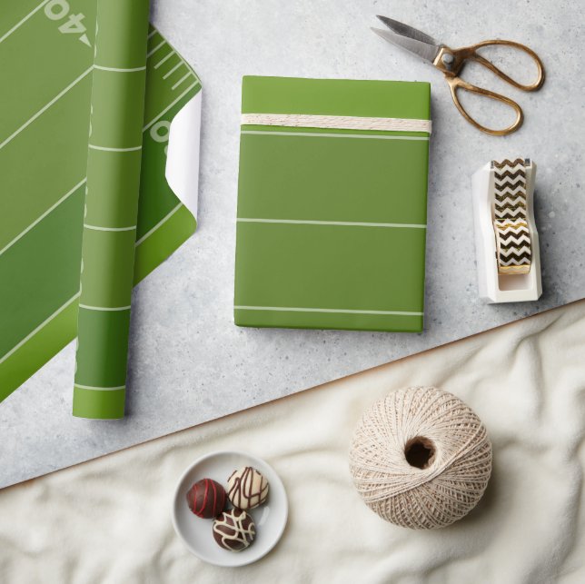 Papel De Presente Relvado Verde de Futebol no Aniversário (Artesanato)