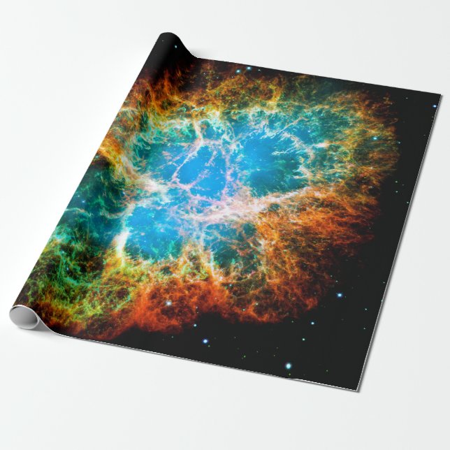 Papel De Presente Remanescente de Supernova da Nebulosa do Caranguej (Desenrolado)