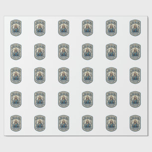Papel De Presente Remendo Bordado Jesus Olhe Remendo Bordado Jesus