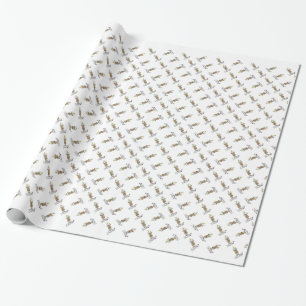 Papel De Presente Renas de Papai Noel e Presentes