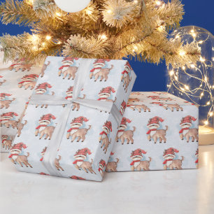 Papel De Presente Renas na Neve