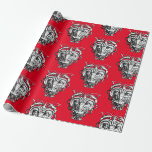 Papel De Presente Renascença Grotesque Gargoyle Face Lobster Man